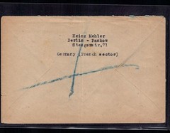 Allied occupation SBZ registered cover Berlin to Bristol England 1948