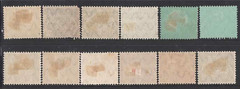 German States Bayern 1916-18 unused hinged and used stamps scott O6-O33