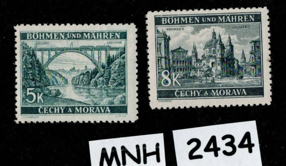 MNH Stamps Prague Industry & Architecture WWII Germany Occupation of BaM #2434