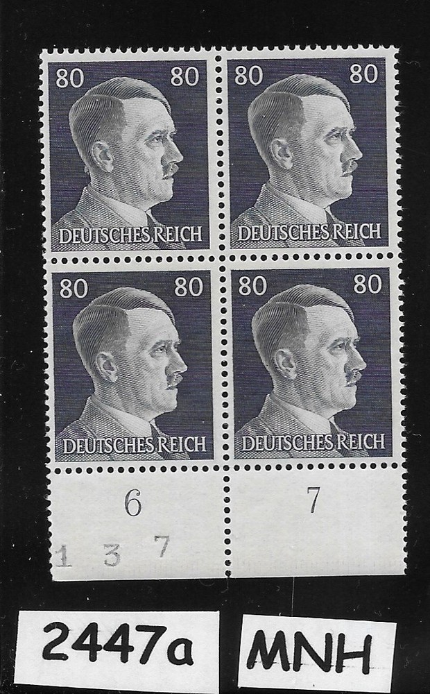MNH stamp block 1941 Adolf Hitler PF80 Sc 523 Third Reich era Germany #2447a