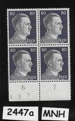 MNH stamp block 1941 Adolf Hitler PF80 Sc 523 Third Reich era Germany #2447a