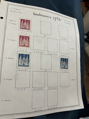 21 ALBUM PAGES BAUTENSERIE 1948 SORTED USED 1149