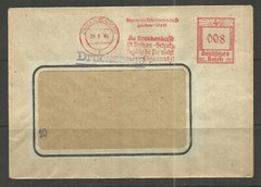 **OSBURGH – GERMANY. 1944. WW2. COVER. ZWICKAU. RED MACHINE CANCEL.