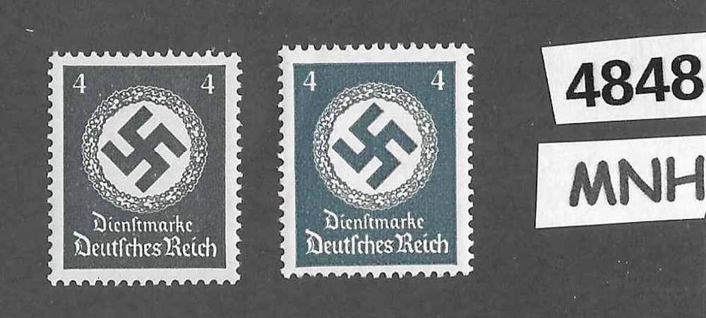 #4848 MNH stamp set PF04 ScO81 & O93 Third Reich Germany WWII Swastika