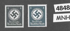 #4848 MNH stamp set PF04 ScO81 & O93 Third Reich Germany WWII Swastika