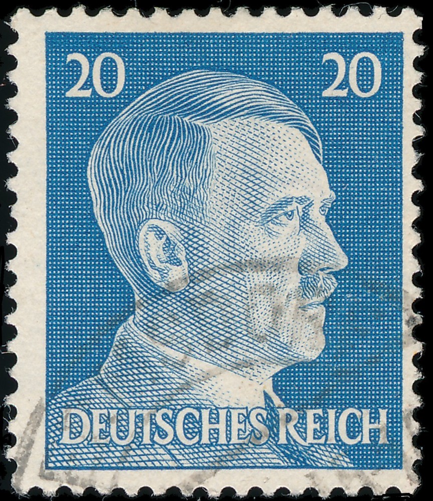 Germany Stamp 1941-1944 Deutsches Reich 20 Pfennig Blue Definitive Stamp Used