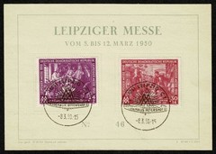 GERMANY (DDR) 1950 numbered „Leipzig Fair“ commemorative card SG87