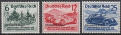 Stamp Germany Mi 695-7 Sc B143 1939 WWII Nuremburg Benz Volkswagen Mercedes MNH