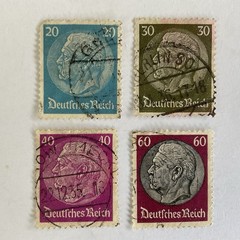 14 Germany stamps~1928-1934~President Paul von Hindenburg~85th birthday+memorial