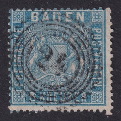 BADEN 1860 Arms 3k Prussian Blue Perf 13½ SG 14 Used (CV £120)