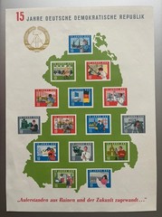 Germany stamps 1964 15 years DDR Block 19 MNH set 1059a-1073a MH