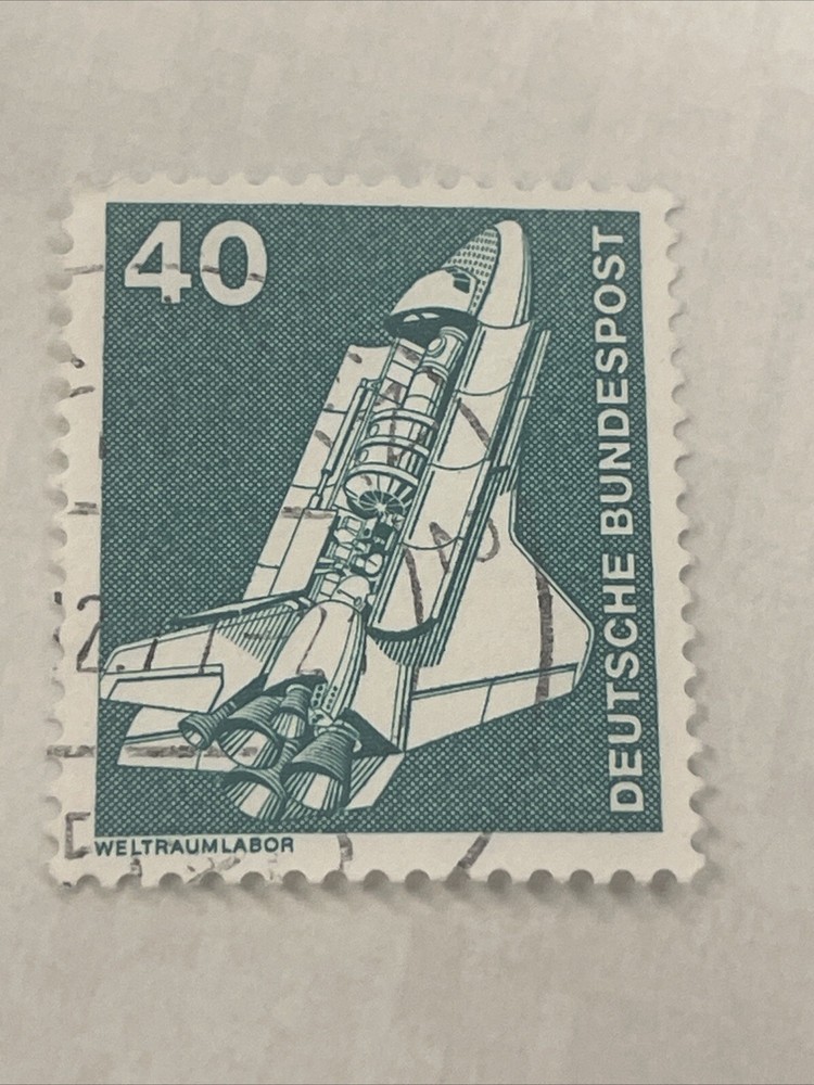 German Stamp Weltraumlabor 40 Pfennig Deutsche Bundespost Space Shuttle TKS820*