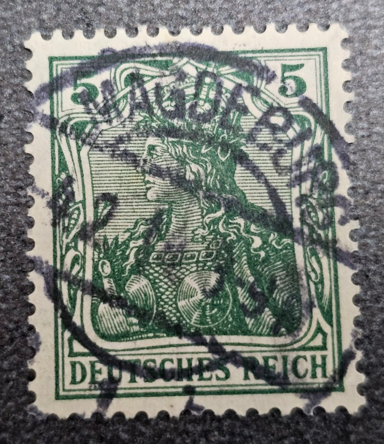 Stamp Germany Deutsches Reich Germania 5 Pfennig 1914 Mi. Nr. 70 [🇩🇪39666-7]