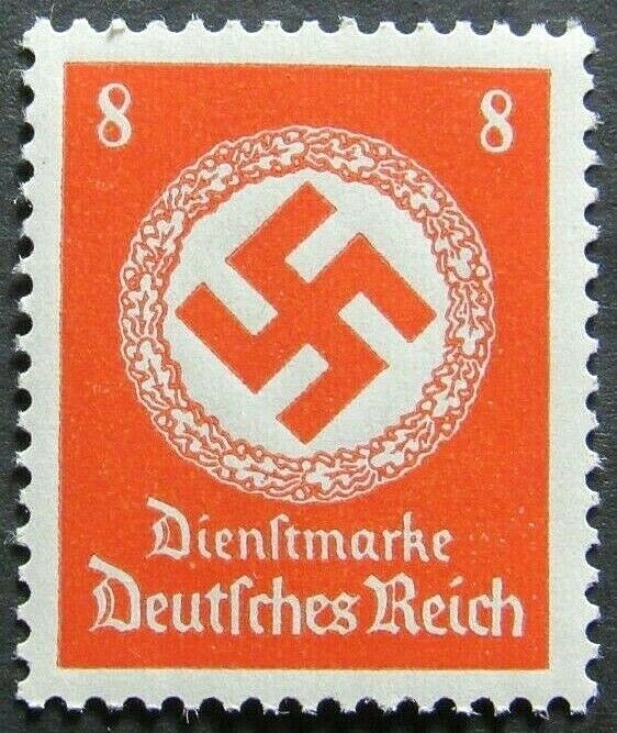 GERMAN 1942 OFFICIAL Mi #170 Sc #096 NSDAP NAZI GERMANY 8 PF MNH SWASTIKA STAMP