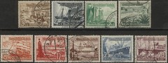 Stamp Germany Mi 651-9 Sc B107-15 3 1937 Reich Ship Boat Steamer Shipwreck Used