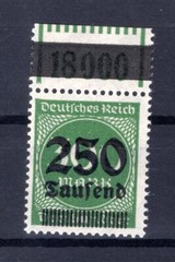 DR-Inflation OPD Frankfurt 293 WOR Oberrand MNH Postfrisch 15 EUR