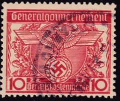 Lot-R Stamp Germany Poland Revenue WWII Court Document Fee Selection Used