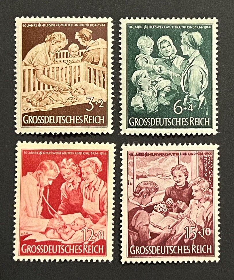 Travelstamps: 1944 Germany B253-B256 Mother & Child Charity Mi 869-872 MOGH