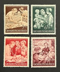 Travelstamps: 1944 Germany B253-B256 Mother & Child Charity Mi 869-872 MOGH