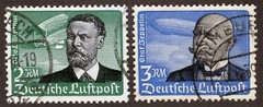 Germany Sc C55-C56 Black Blu Grn 3m 1934 Black CDS Cancel