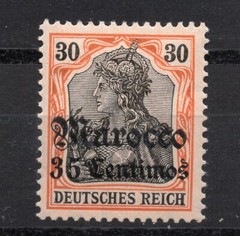 Offices in Morocco 1906 , Michel 39, „cc“ with WMK, MLH