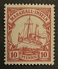 Travelstamps: GERMANY MARSHALL ISLANDS STAMPS Kaiser’s Yacht Mint OG H UnWMK