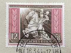 1944 GERMANY WWII DIENSTPOST ALPENVORLAND, Registered to Meran, Italy.