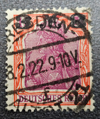 Stamp Germany Reich Germania 3 Mark 1922 Mi. Nr. 155 [🇩🇪39151-11]