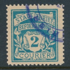 Spandau Stadtbrief-Beforderung Courier 1897 Mi 3 2Pf Blue Town Local, PrivatPost