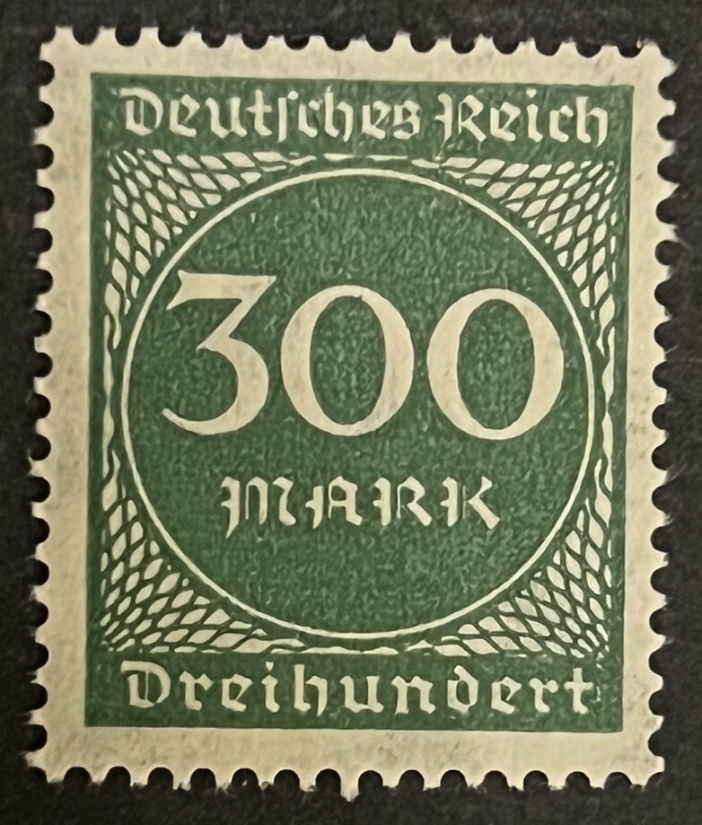 Travelstamps: 1923 Germany Inflation Stamp Sc #231 Mi 270 300 Mark MNH OG
