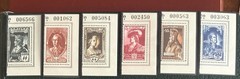 1943 Flemish Legion Wapen SS Feldpost Emperor Set Michel #9-14 MLH Cv.$260