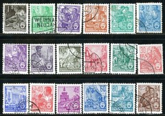 Stamps DDR, Scott # 187-204 used, complete set