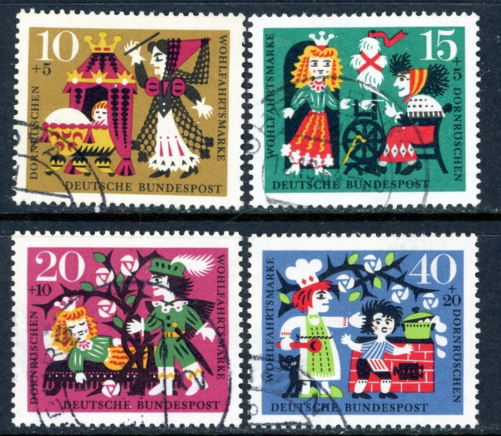 Stamps Germany, Scott # B400-B403 used, complete set
