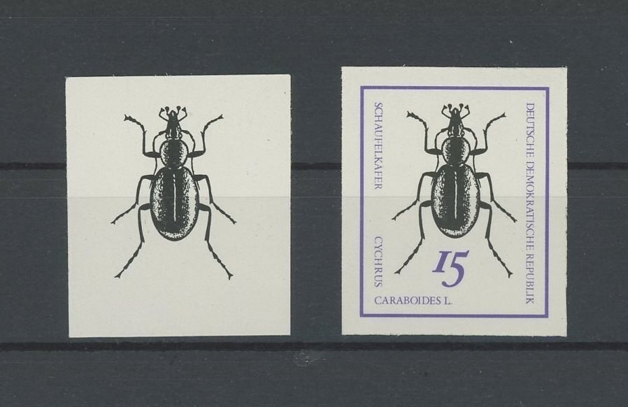 GERMANY PH 1412 – INSECTS BEETLE 1968 – PHASE PRINTS !!! – ESSAY RARE !!! ‚m5492
