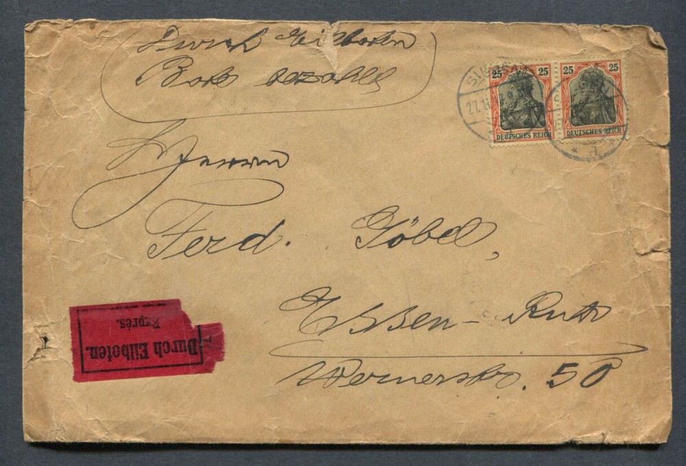 German Reich : Express cover from 1917 – Siegen – used