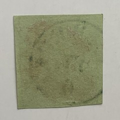 1850’s HANNOVER IMPERF STAMP WITH BLUE EINBECK SON CANCEL