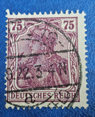Stamp Germany Deutsches Reich Germania 75 Pfennig 1922 Mi. Nr. 148 [🇩🇪34519]