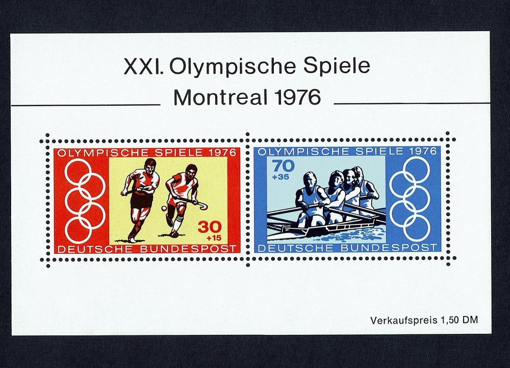GERMANY Scott# B532 – SG# MS1781 -1976 -Mini Sheet-Summer Olympic Games 1976-MNH