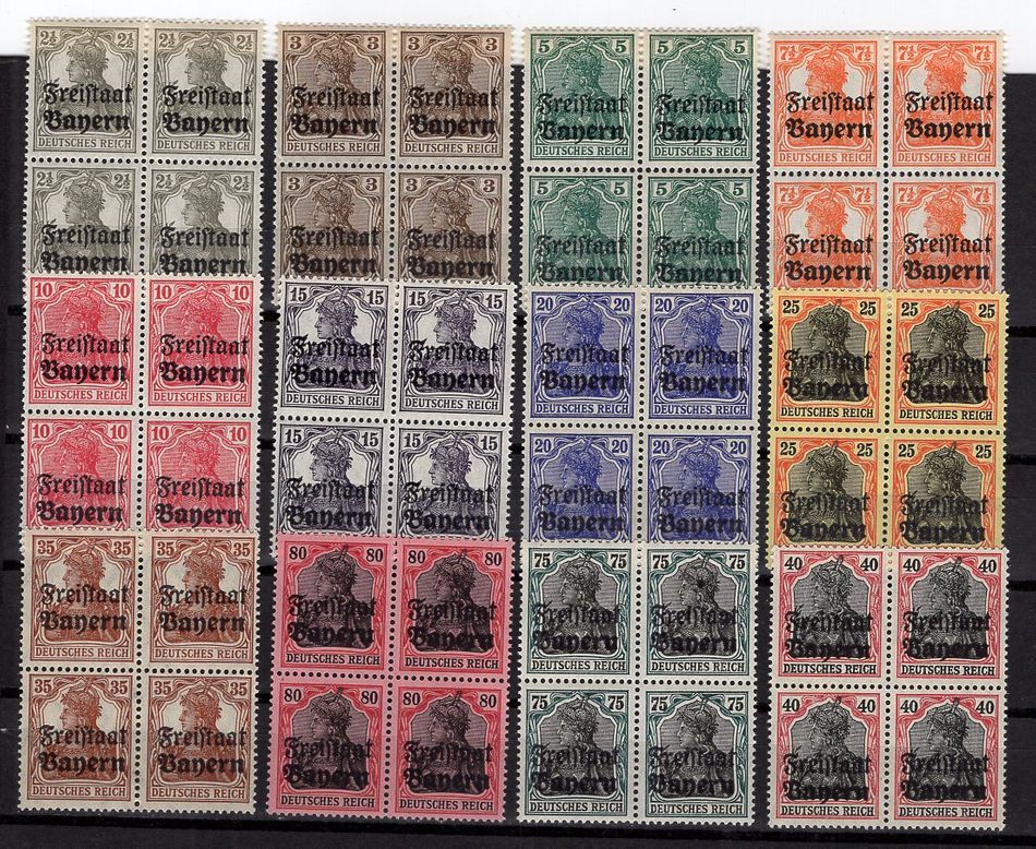 Bavaria 136/47 block of four** MNH mint never hinged (74578)