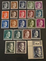 Germany WWII Hitler Head Definitive Stamp Set 1937-44 MNH Complete High Values