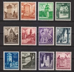 Poland Occupation WWII 1940 MNH Mi 40-51 Architecture of Cracow and Lublin **