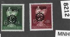 MNH stamp set B286-287 Modern Fantasy Overprints Dresden Goldsmith society #8212