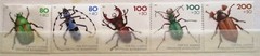 Germany 1993 Endangered beetles Cat £17 set 5 youth welfare stamps mint 1 no gum