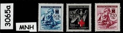MNH Stamp set B11-B12 & B21 Germany WWII Red Cross Nurse Wounded soldier #3065