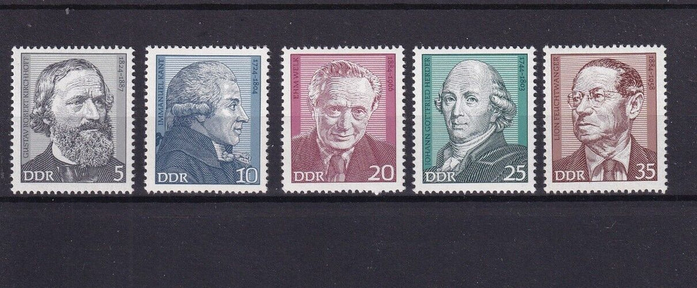 DDR MNH ** 1941-5 SC 1541-5 Famous People
