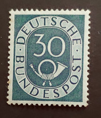 1951 POSTHORN 30PF VF MLH GERMANY DEUTSCHLAND
