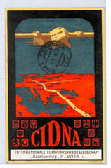 GERMANY Postcard CIDNA Aviation Exhibition Vienna 1928 Berlin Italy Rome PZ54