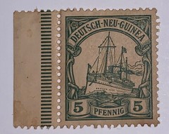 Travelstamps: GERMAN NEW GUINEA STAMPS Kaiser’s Yacht, Mint OG NH 5 Pfennig