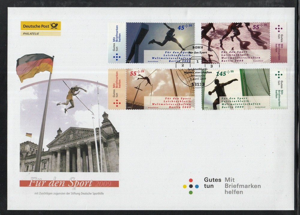 Germany 2009 beautiful Large FDC World Athletics Championships in Berlin