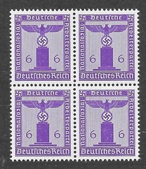 MNH stamp BLOCK S16 / PF06 / WWII Germany / 1942 Third Reich Party Official